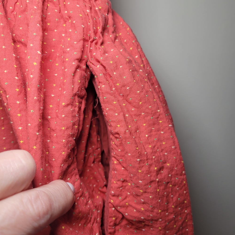 Modcloth Plus Size Sun Dress Burnt Orange Raised Polk a dot Womans' 26 - Picture 8 of 16